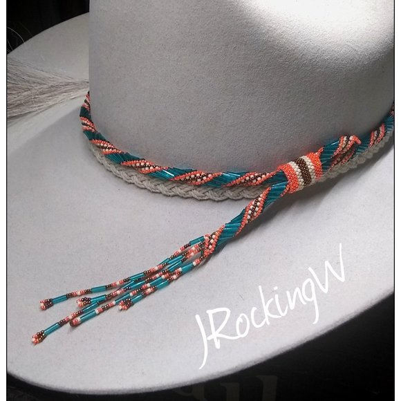 JRW Hand Made Adjustable Cowboy Turquoise Hat… main image 4